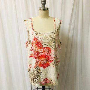 Plus Size C.J. Banks Floral & Animal Print Top